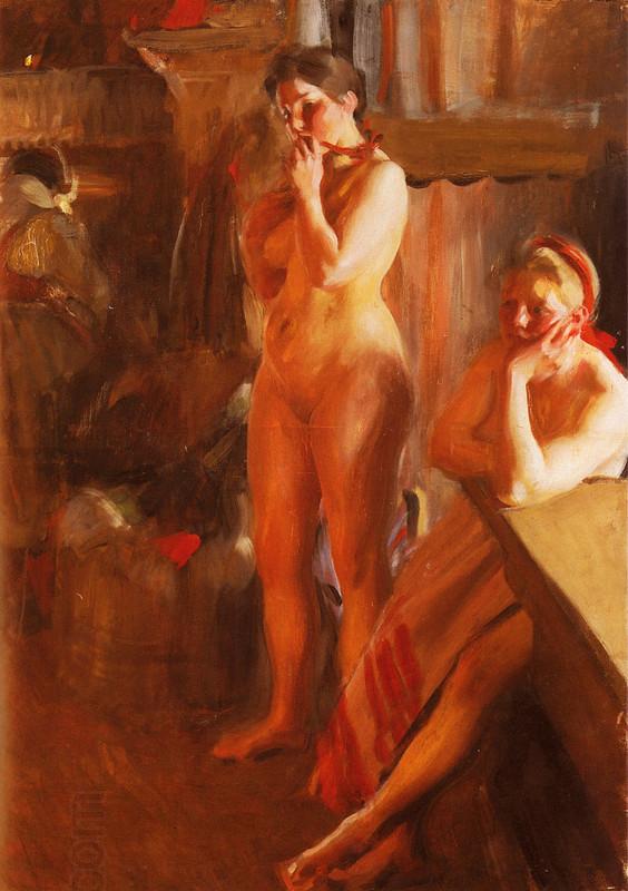 Anders Zorn Eldsken oil painting picture